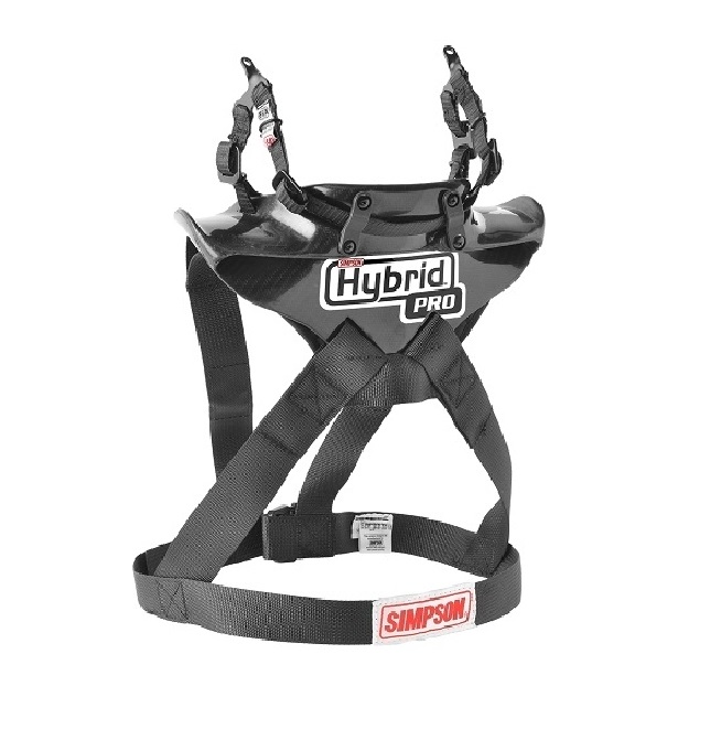 Simpson HYBRID PRO LITE защита головы и шеи (быстроразъемные), карбон, р-р L