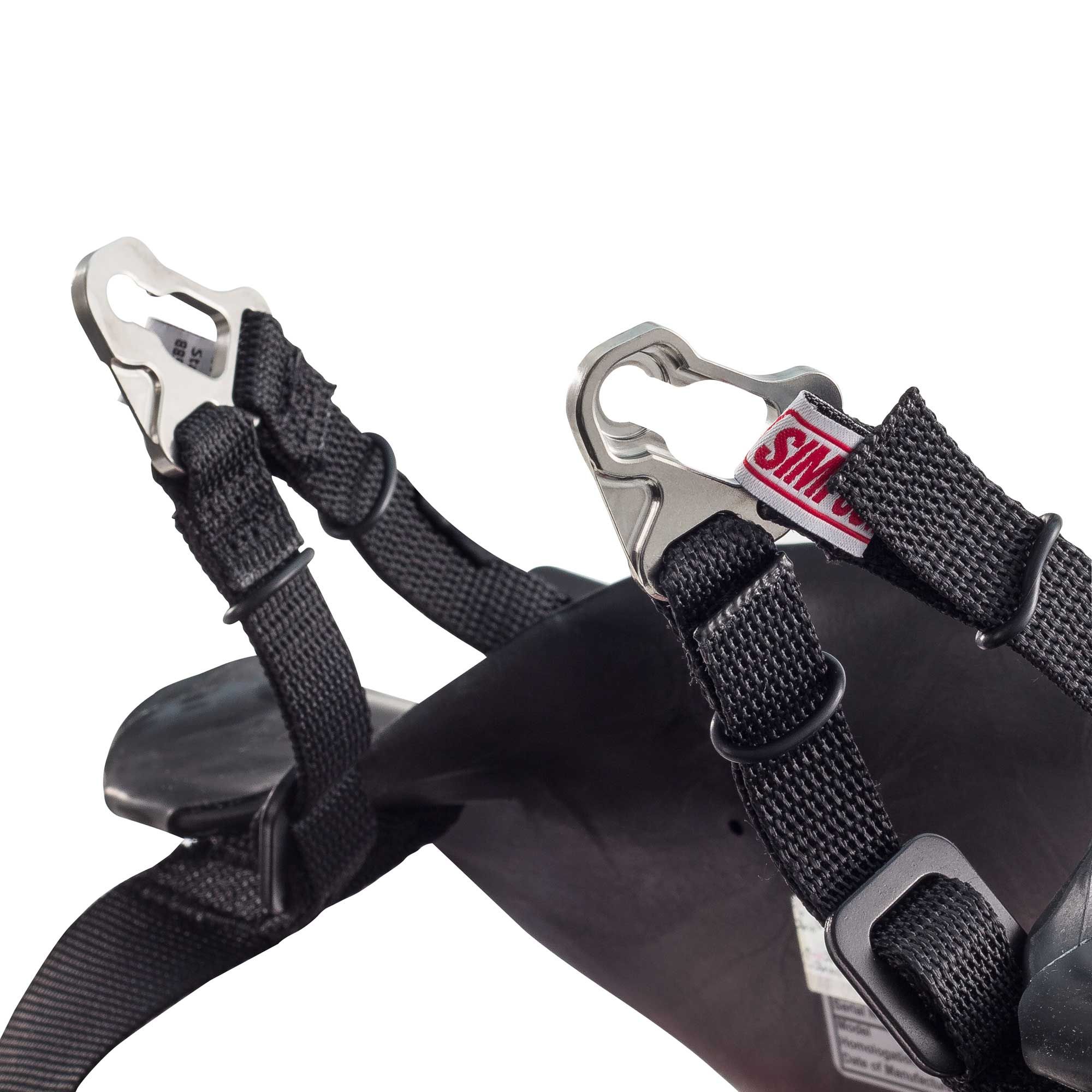 Simpson HYBRID SPORT защита головы и шеи (под стд клипсы), черный, р-р XL