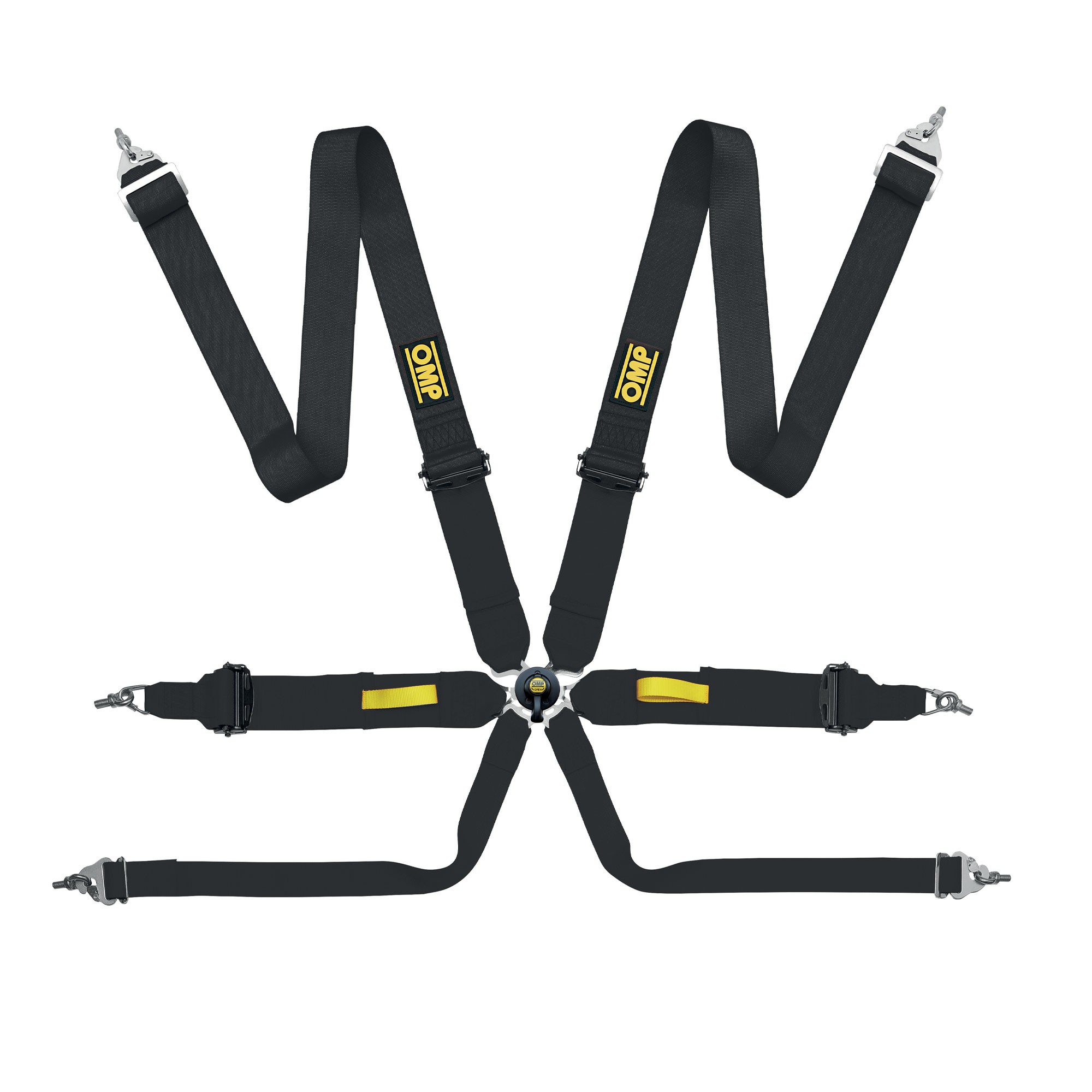 OMP TECNICA 3 ремни для автоспорта (3+3") ("легкие" рег-ры) (6-ти точечн.), черный
