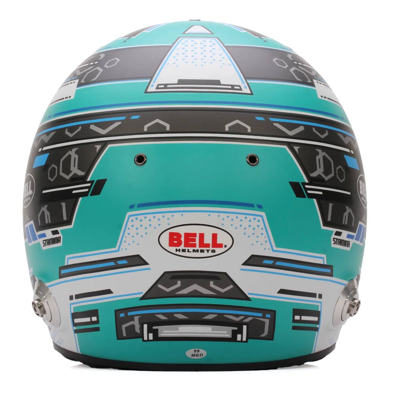 Bell RS7 PRO STAMINA шлем для автоспорта (HANS), 60, аквамарин