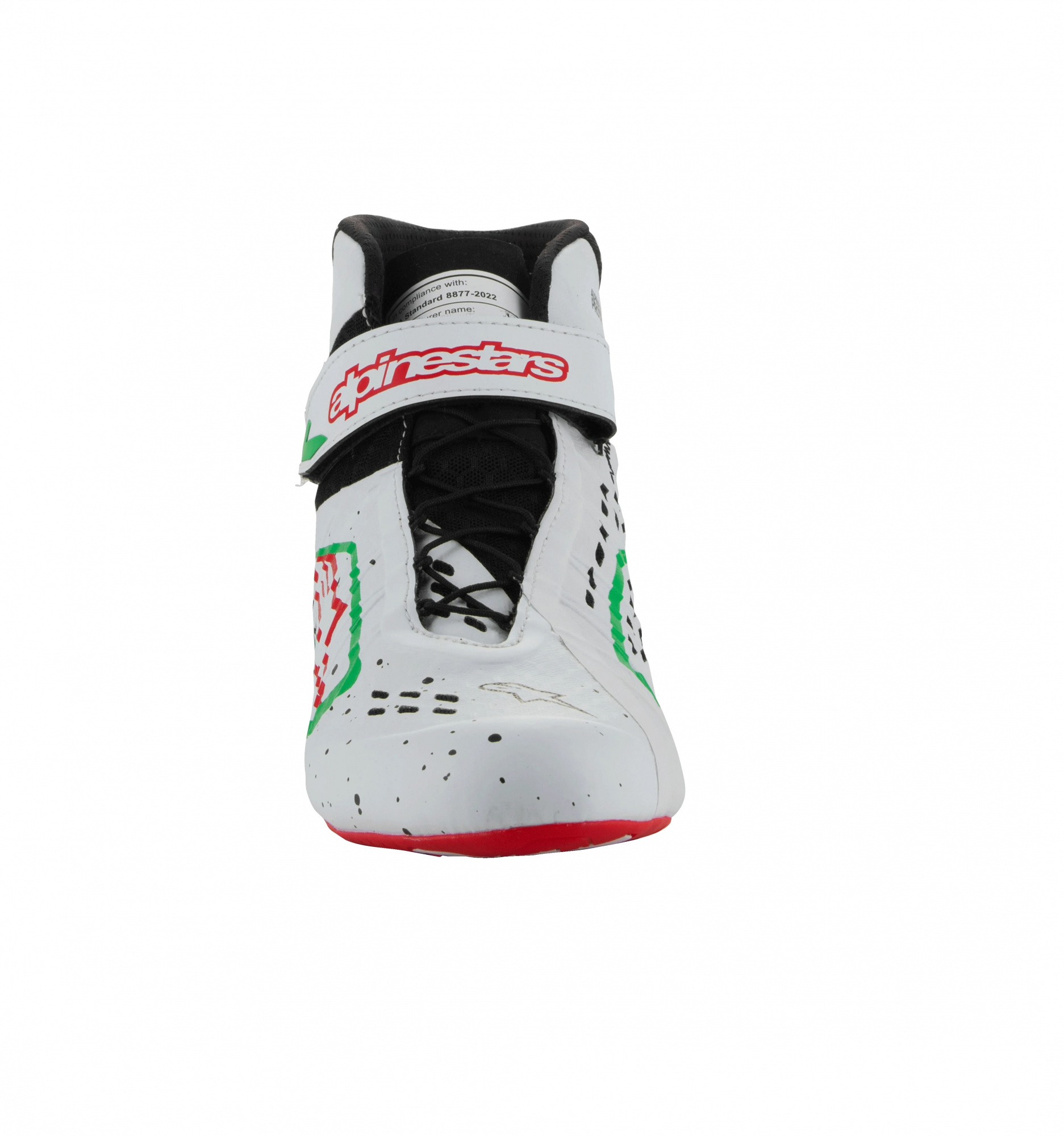 Alpinestars TECH 1-KX v3 FIA ботинки для картинга, 43(EUR)/10(US), белый/зеленый